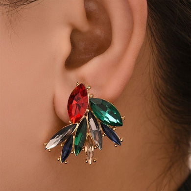 3. Exotic bird of paradise style stud earrings