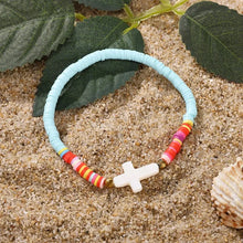 Load image into Gallery viewer, Turquoise cross bracelet