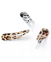 Load image into Gallery viewer, Pack of animal print hair clips