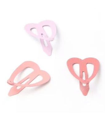 Cute heart shaped hair clip packs