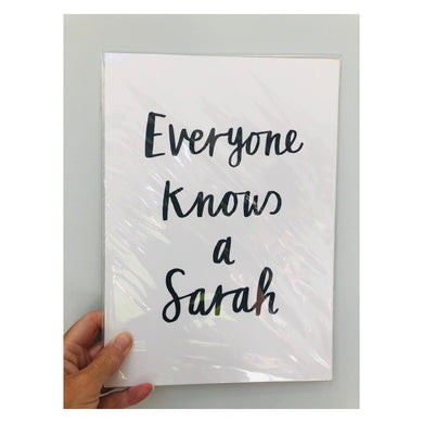 Everyone Knows A Sarah A4